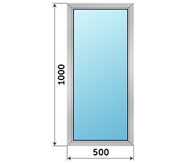 Одностворчатое окно Krauss 500x1000