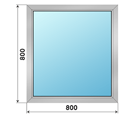 Одностворчатое окно SCHÜCO 800x800