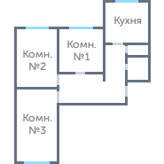 Окна в 3-ком. П-44 #1